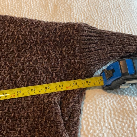 DAVI & DANI NWT Brown Soft Fringed Open sweater with 3/4 sleeves. - Picture 7 of 10